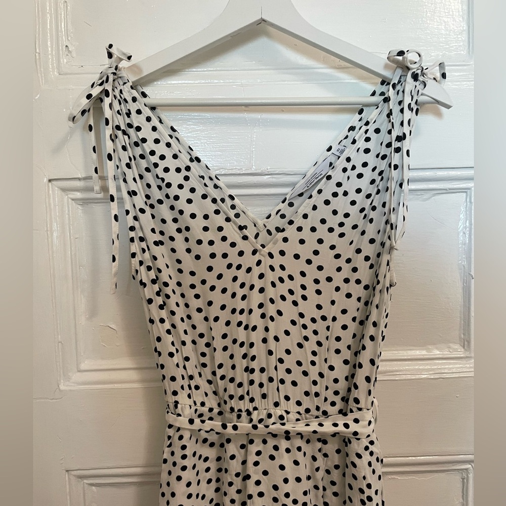 & Other Stories Polka Dot Ruffle Tiered Midi Dress - Picture 2 of 6